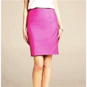 NWT J.Crew No. 2 Pencil Skirt 6P Hot Pink Bi-stretch Cotton, Elle Woods, Barbie
